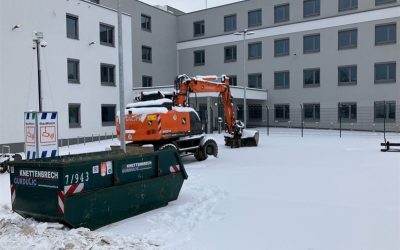 Winter stoppt Außen-Bauarbeiten beim Neubau für die Polizei Alsfeld